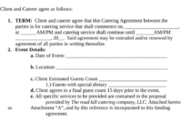 Amazing Banquet Contract Agreement
