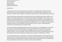 Amazing College Cover Letter Template