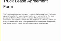 Amazing Company Truck Driver Contract Agreement