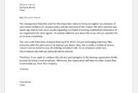Amazing Letter Of Reprimand Template