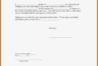 Amazing Proof Of Child Support Letter Template