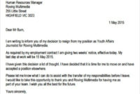 Amazing Standard Resignation Letter Template