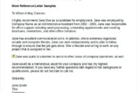 Amazing Template For Letter Of Recommendation From Employer