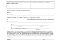 Amazing Temporary Guardianship Letter Template
