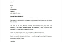 Amazing Two Weeks Notice Letter Template