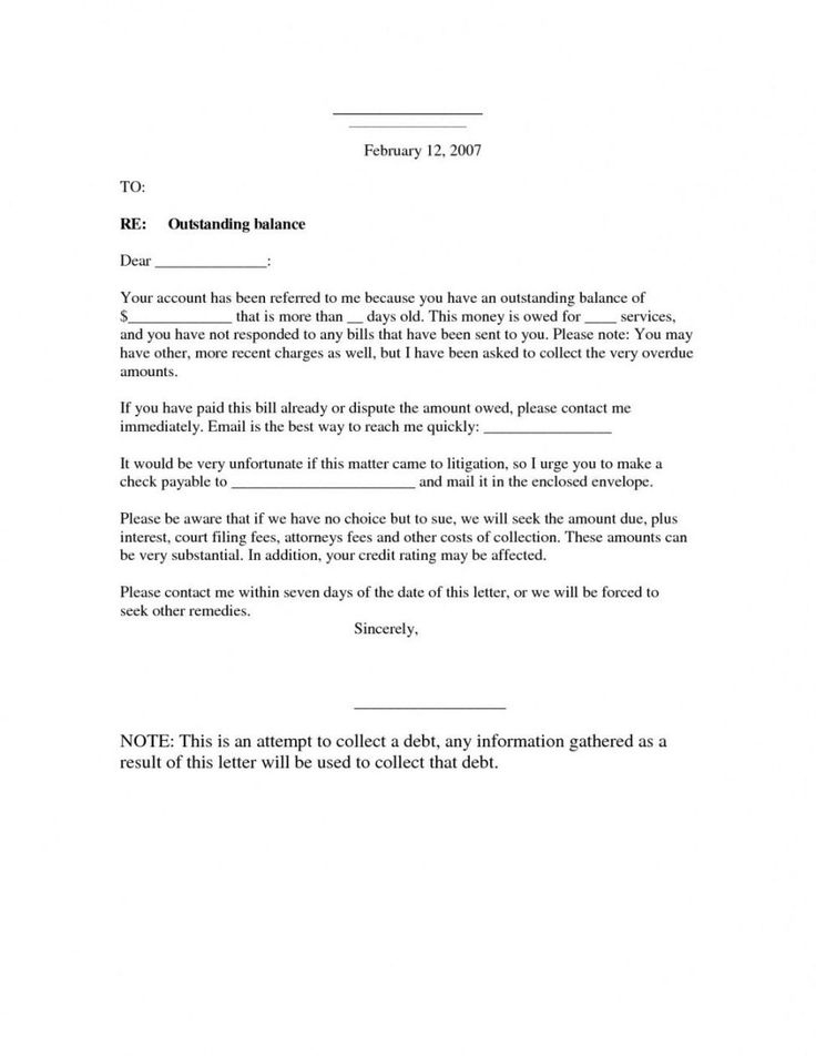 Awesome Demand Letter Template For Money Owed