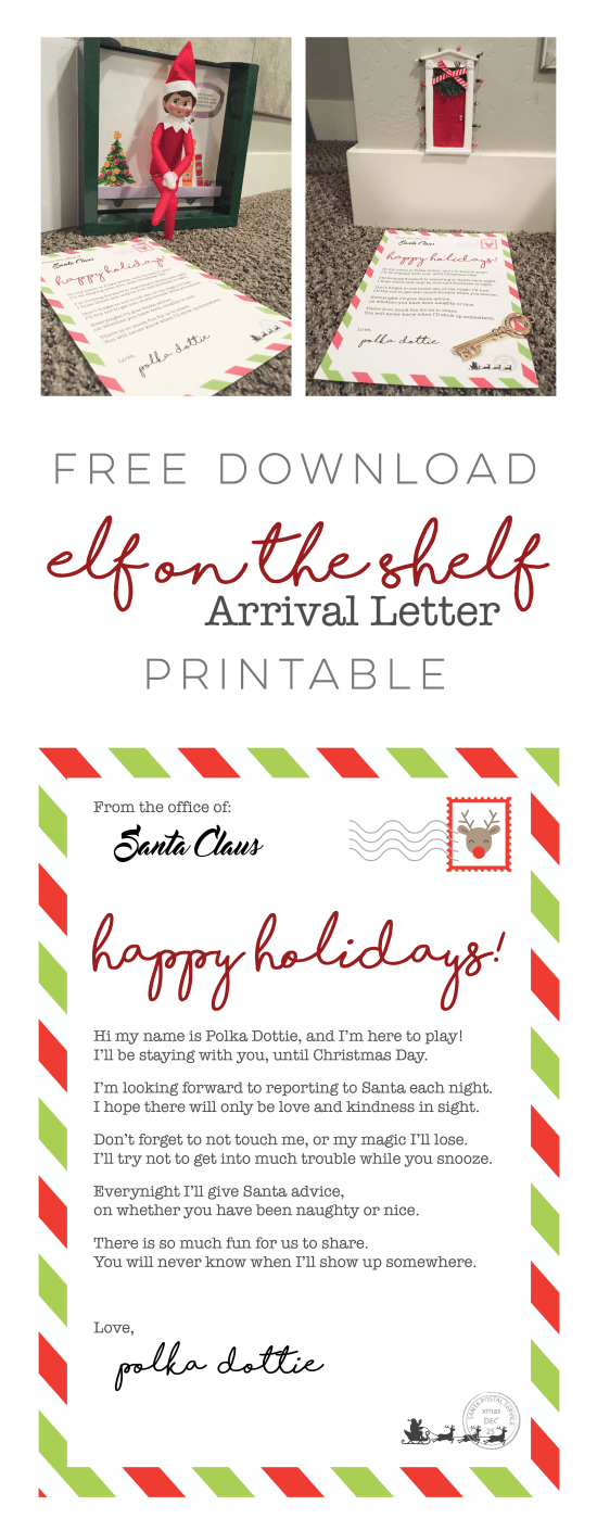Awesome Elf On The Shelf Arrival Letter Template