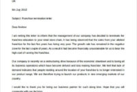 Awesome Franchise Agreement Termination Letter Sample