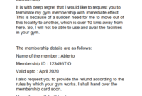 Awesome Gym Membership Cancellation Letter Template Free
