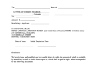 Awesome Letter Of Credit Draft Template