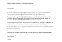 Awesome Letter Of Personal Guarantee Template