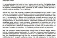 Awesome Medical School Recommendation Letter Template