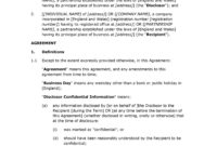 Awesome Non Disclosure And Confidentiality Agreement Template