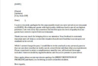 Awesome Patient Complaint Response Letter Template