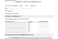 Awesome Shared Custody Agreement Template