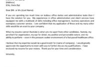 Best Admin Assistant Cover Letter Template