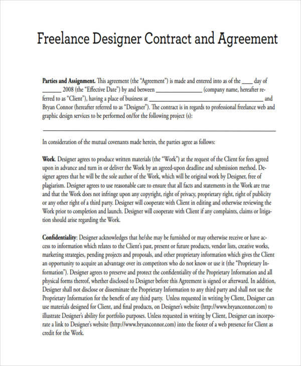 Best Freelance Writer Agreement Contract