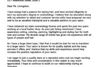 Best Hair Stylist Cover Letter Template