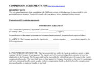 Best Independent Contractor Commission Agreement Template