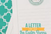Best Letter To Easter Bunny Template