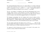 Best No Competition Agreement Template