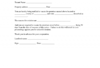 Best Roommate Eviction Letter Template