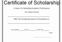 Best Scholarship Award Letter Template