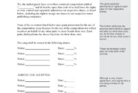 Best Songwriters Agreement Template