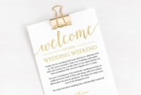Best Wedding Welcome Letter Template