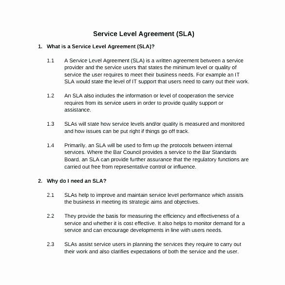 Fantastic Disaster Recovery Service Level Agreement Template