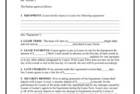 Fantastic Equipment Use Agreement Template