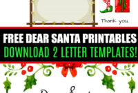 Fantastic Free Printable Letter From Santa Template