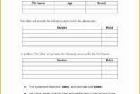 Fantastic Pet Sitting Service Agreement Contract Template
