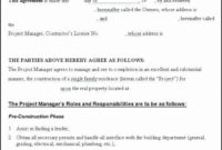 Fantastic Project Manager Agreement Template