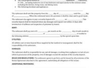 Fantastic Room Sublease Agreement Template