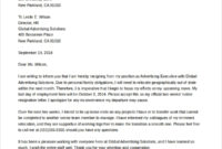 Fantastic Two Weeks Notice Letter Template