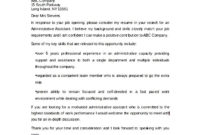 Fascinating Administrative Assistant Cover Letter Template