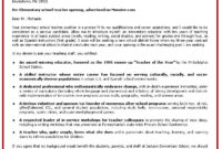 Fascinating Cover Letter Template Teaching Position