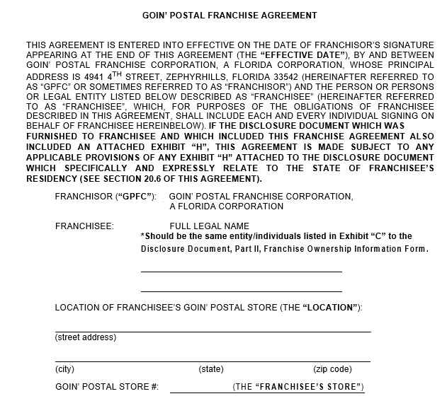Fascinating Free Sample Franchise Agreement Template