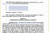 Fascinating Limited Liability Company Agreement Template