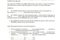 Fascinating Office Space Lease Agreement Template