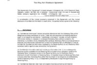 Fascinating Short Non Disclosure Agreement Template