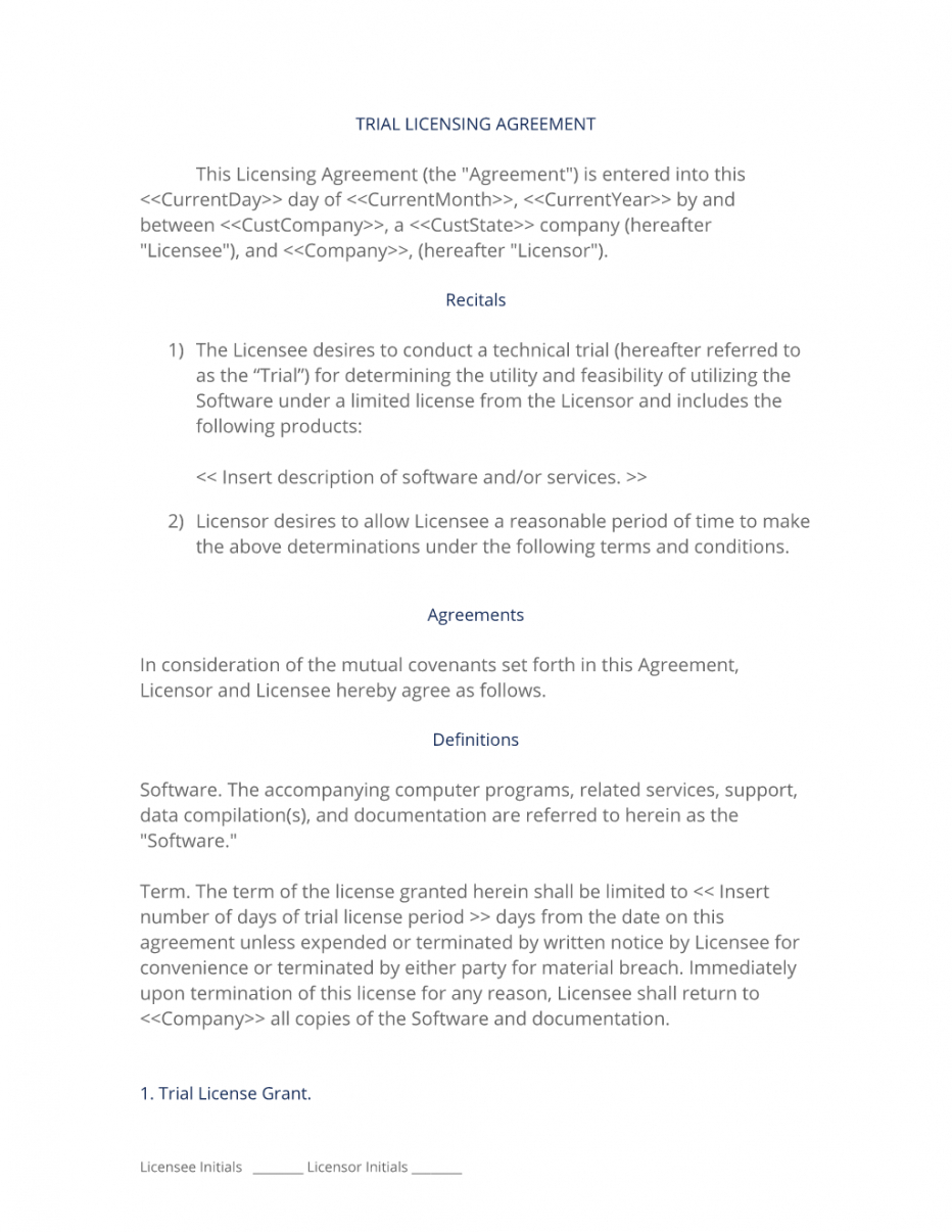 Fascinating Software License Agreement Template
