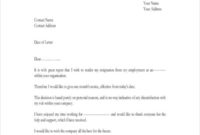 Fascinating Standard Resignation Letter Template