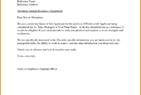 Fascinating Template For Letter Of Recommendation From Employer
