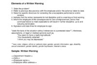 Fascinating Warning Letter Template For Misconduct