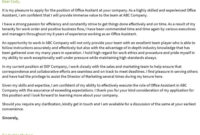 Free Cover Letter Template For Office Assistant