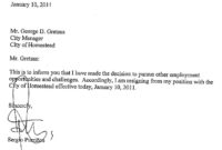 Free Generic Resignation Letter Template