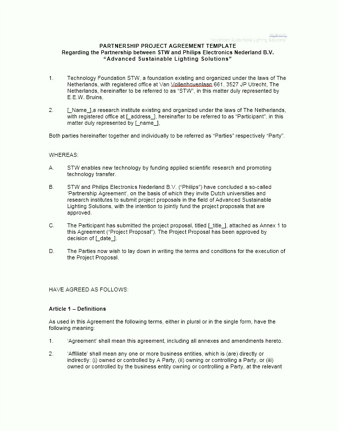 Free Nonprofit Collaboration Agreement Template