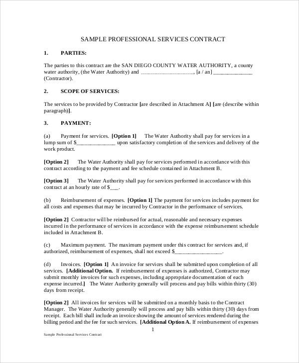 Free Standard Services Agreement Template